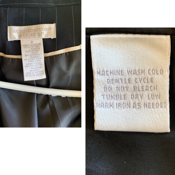 Blue Jacket with small vertical white stripes - Picture 5 of 5